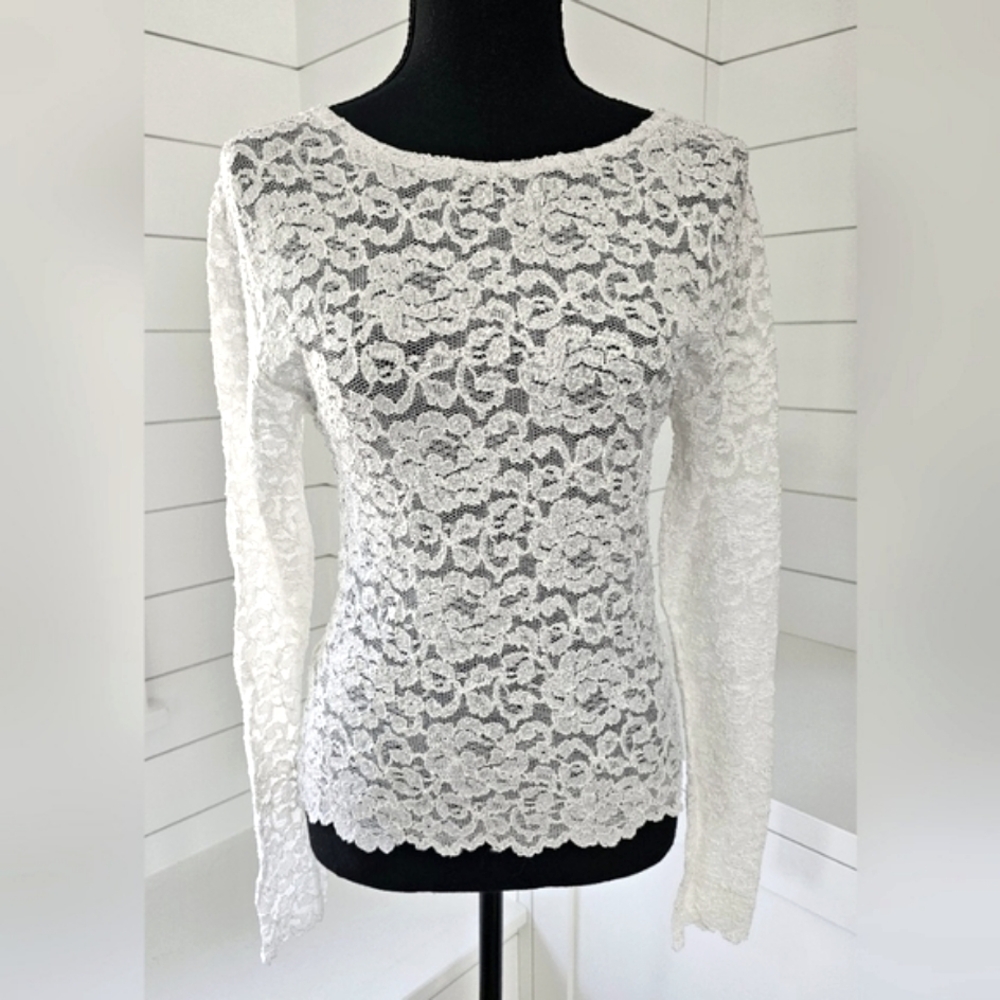 Elegant White Lace Top